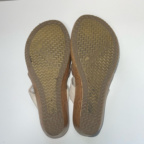 Skechers Cali Beverlee Sail Away Cream Cork Wedge Sandals 10 Women’s - Picture 12 of 13